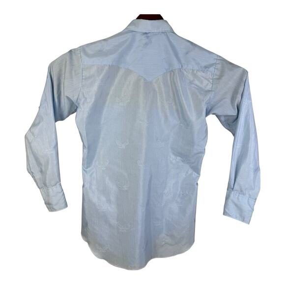 H Bar C Pearl Snap Rodeo Cowboy Eagle El Dorado Ranchwear Western Shirt 15.5 - Picture 5 of 14
